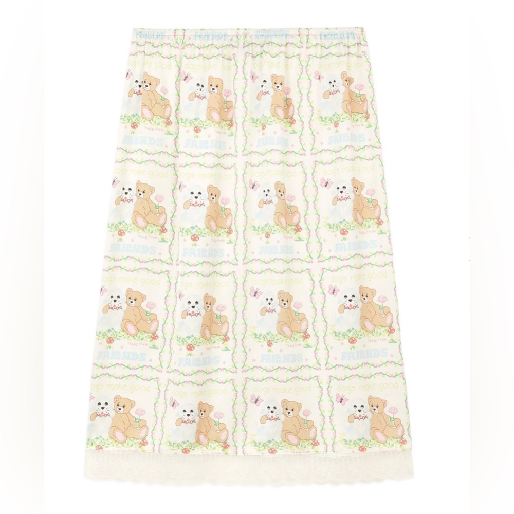 Best Friend Satin Skirt Teddy Fresh